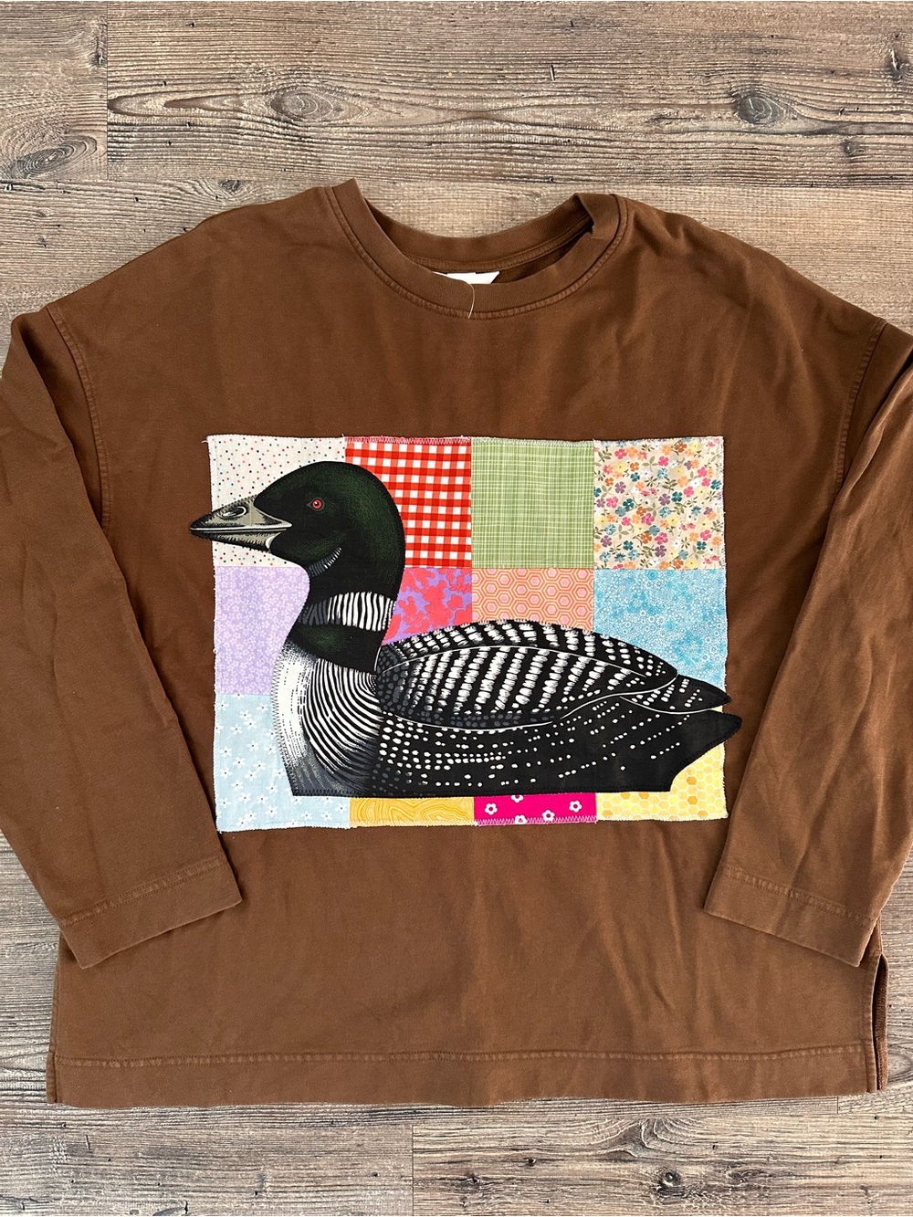 Upcycled Patchwork Loon Sweater - Picture 3 of 5